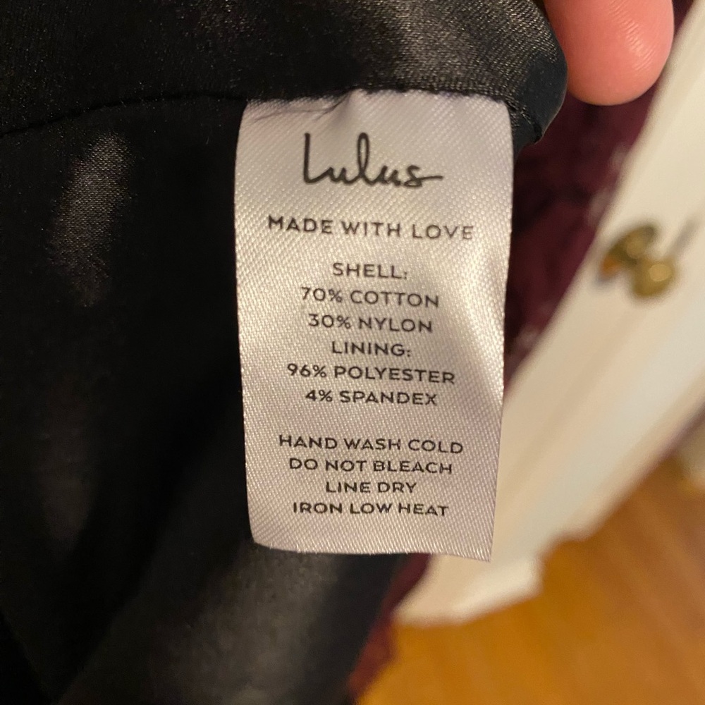 Lulu's Burgundy Lace Maxi Dress - Picture 5 of 5